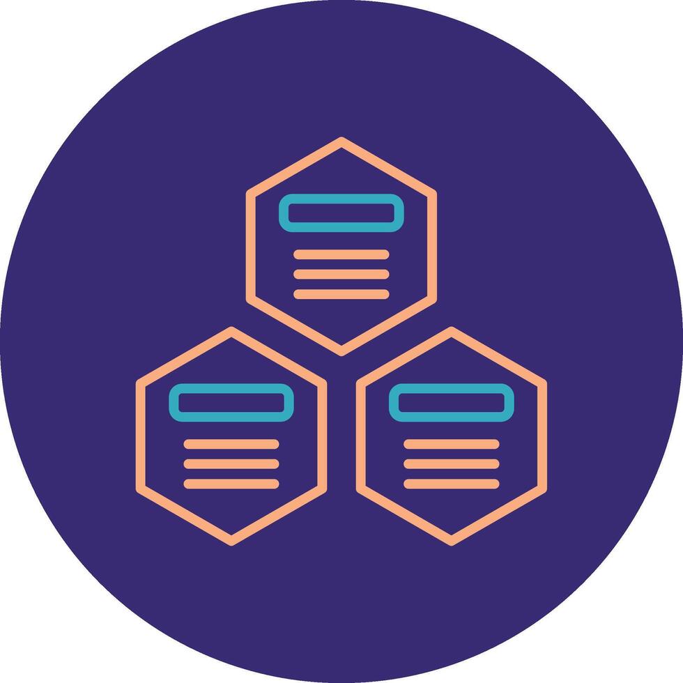 Infographic Elements Line Two Color Circle Icon vector
