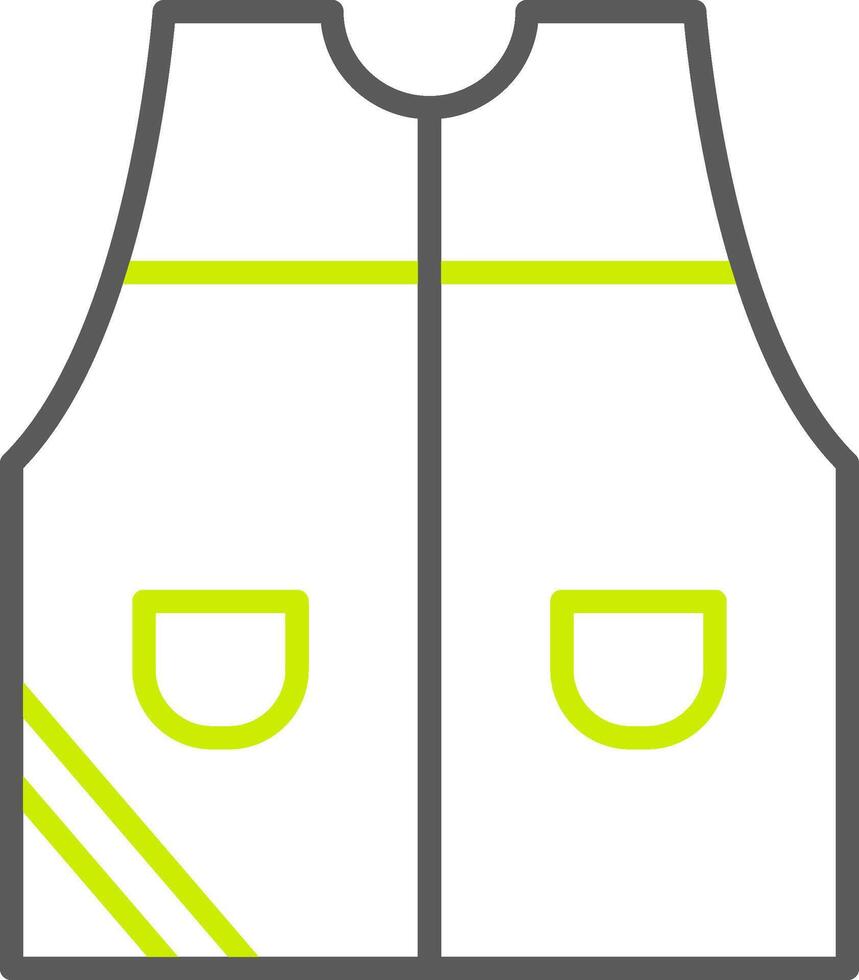 Sleeveless Line Two Color Icon vector