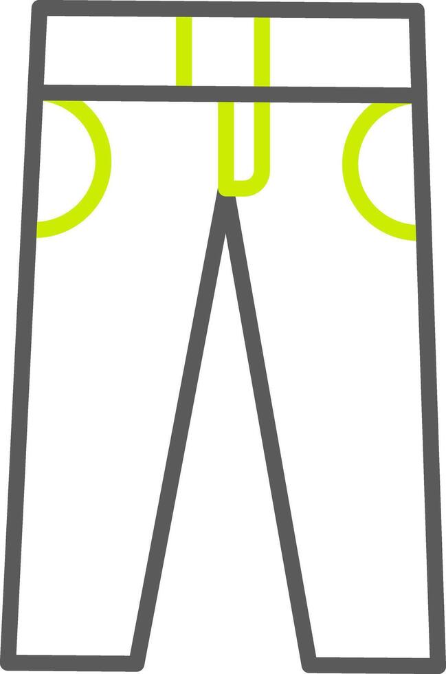 Jeans Line Two Color Icon vector