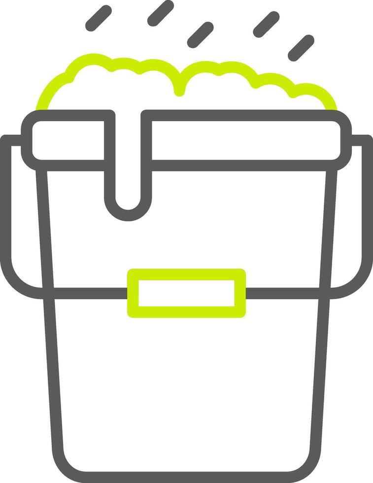 Bucket Line Two Color Icon vector
