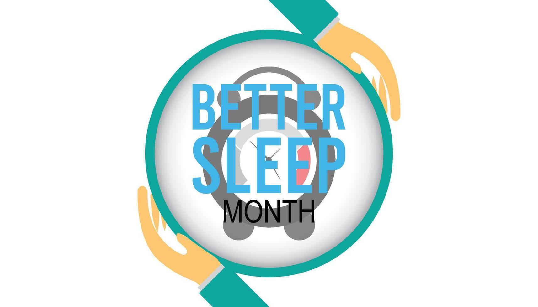 Better Sleep Month observed every year in May. Template for background, banner, card, poster with text inscription. vector