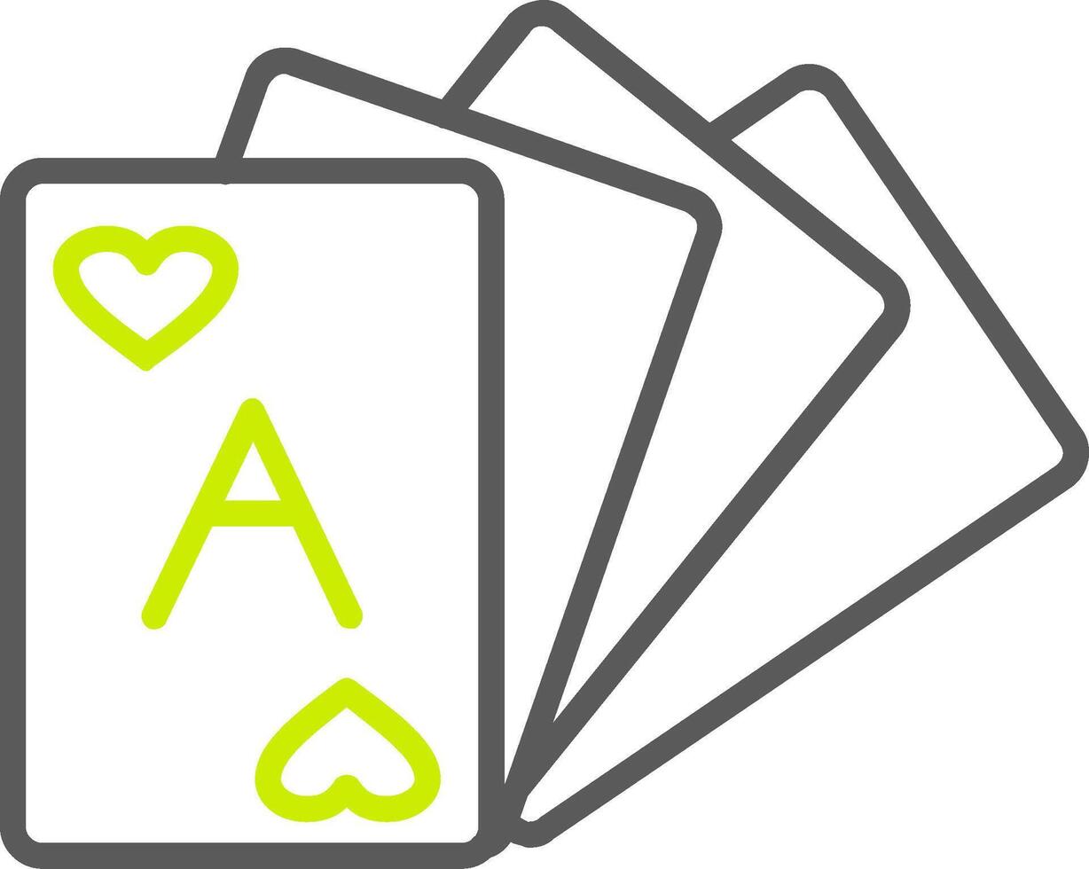 Card Deck Line Two Color Icon vector