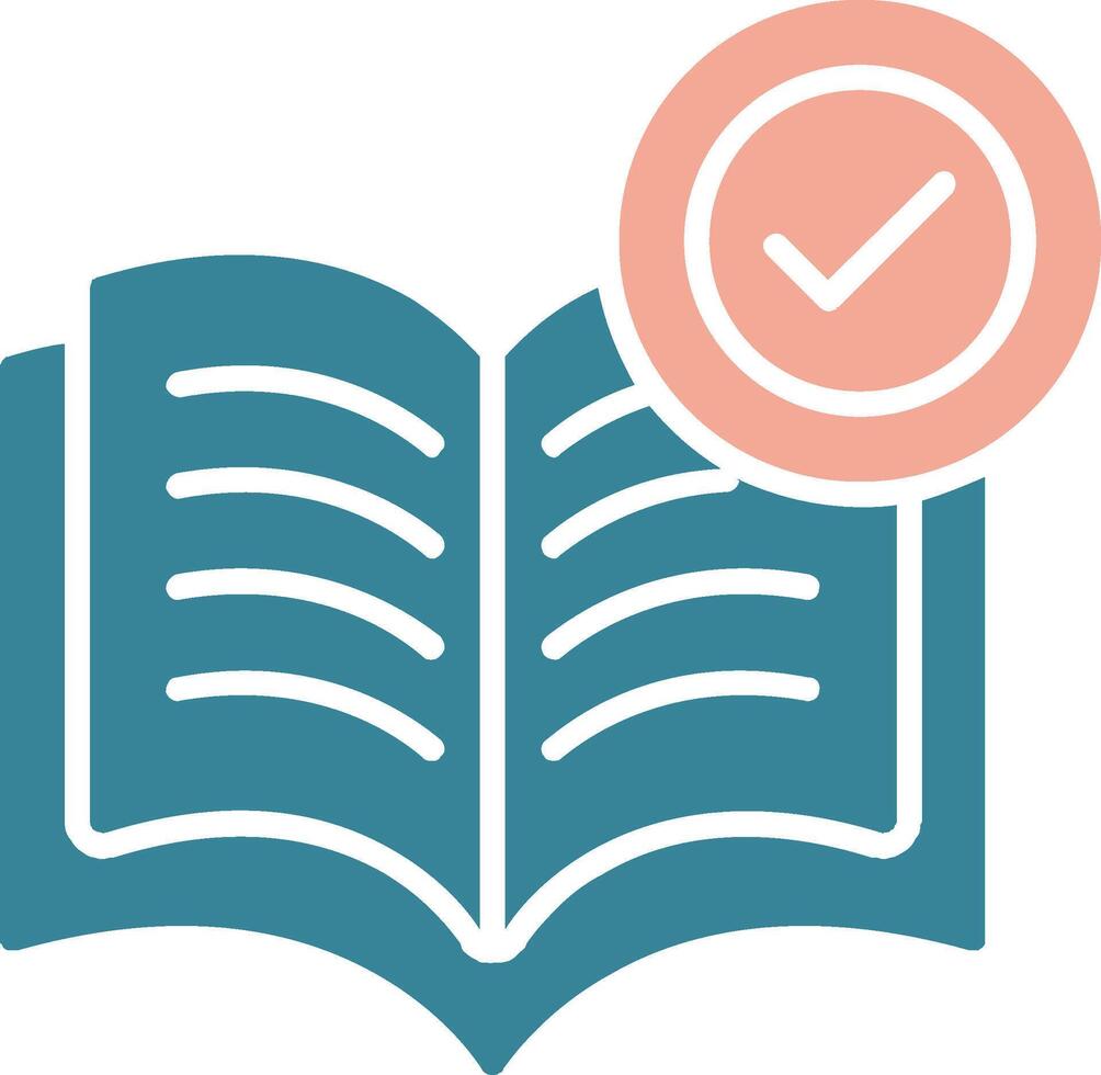 Book Glyph Two Color Icon vector