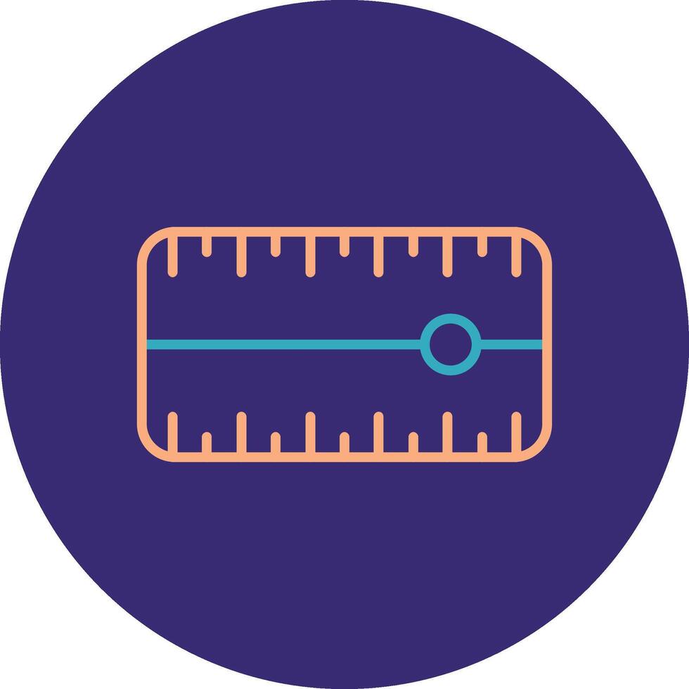 Dial Line Two Color Circle Icon vector
