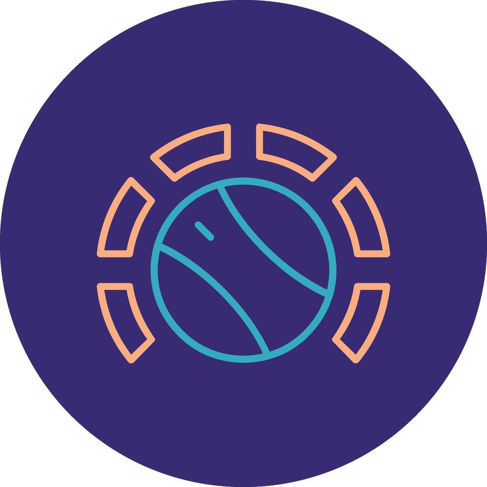 Thermostat Line Two Color Circle Icon vector