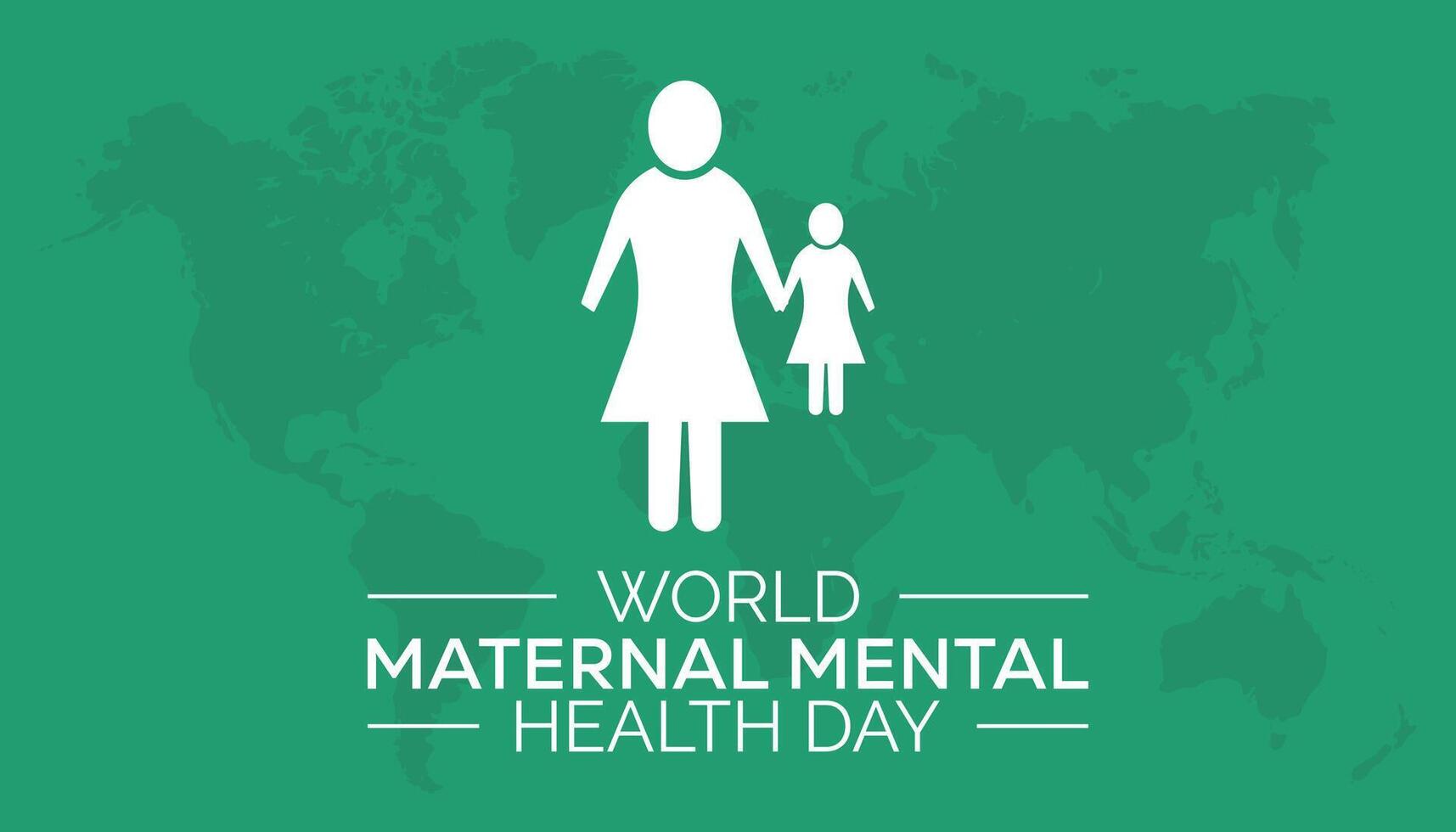 World Maternal Mental Health Day observed every year in May. Template for background, banner, card, poster with text inscription. vector