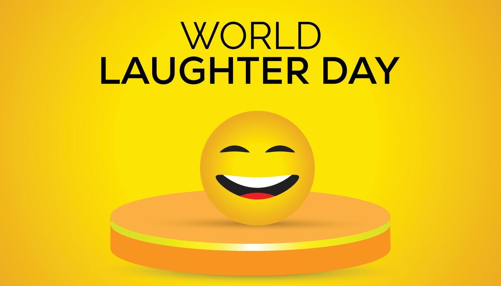 World Laughter Day observed every year in May. Template for background, banner, card, poster with text inscription. vector