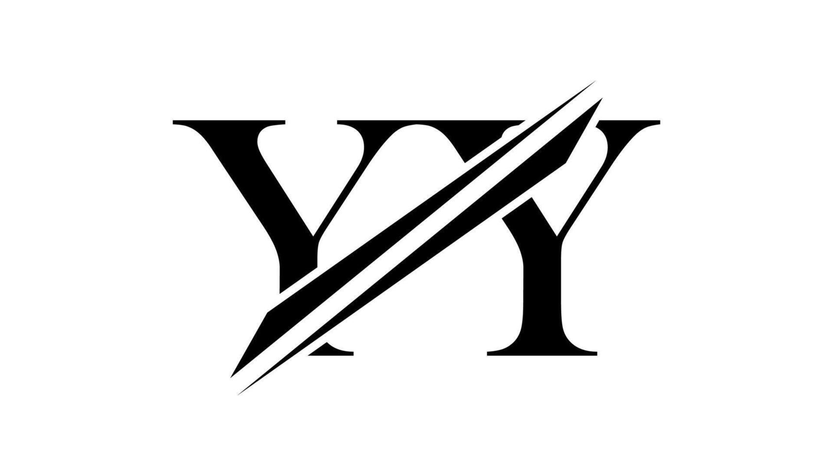 yy letter logo design template elements. yy letter logo design. vector