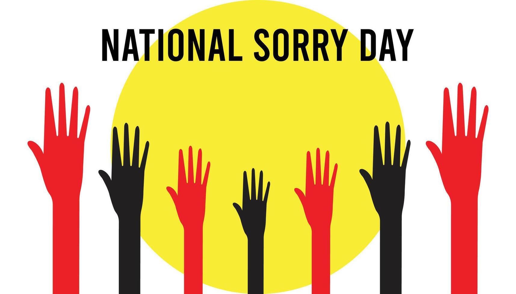 National Sorry Day observed every year in May. Template for background, banner, card, poster with text inscription. vector
