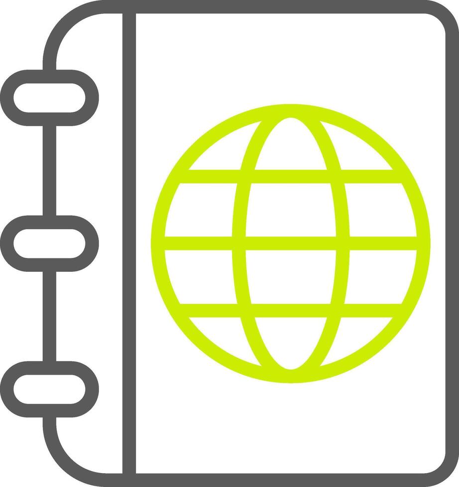 Travel Guide Line Two Color Icon vector