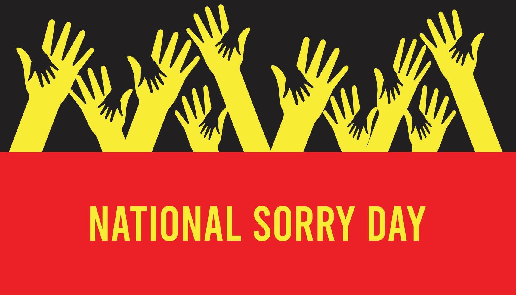 National Sorry Day observed every year in May. Template for background, banner, card, poster with text inscription. vector