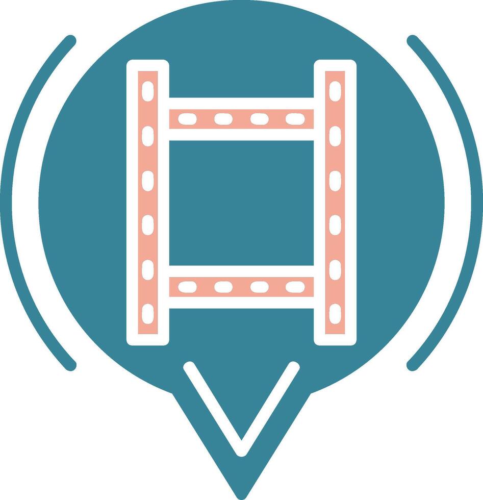 Film Glyph Two Color Icon vector