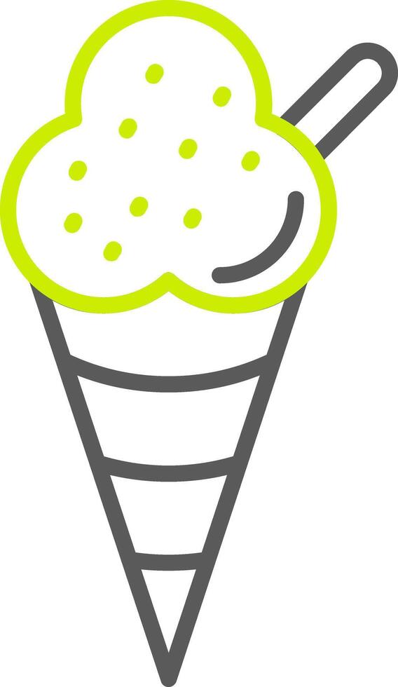 Icecream Line Two Color Icon vector