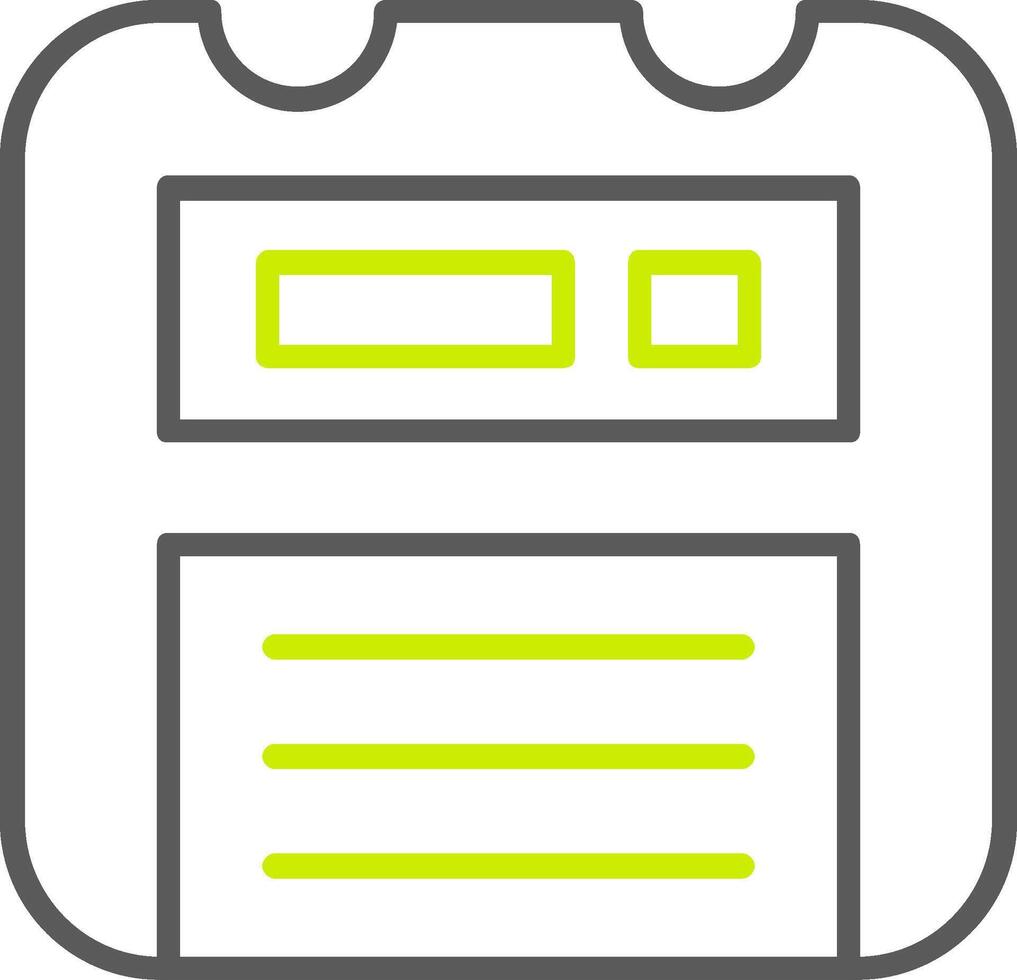 Floppy Disk Line Two Color Icon vector