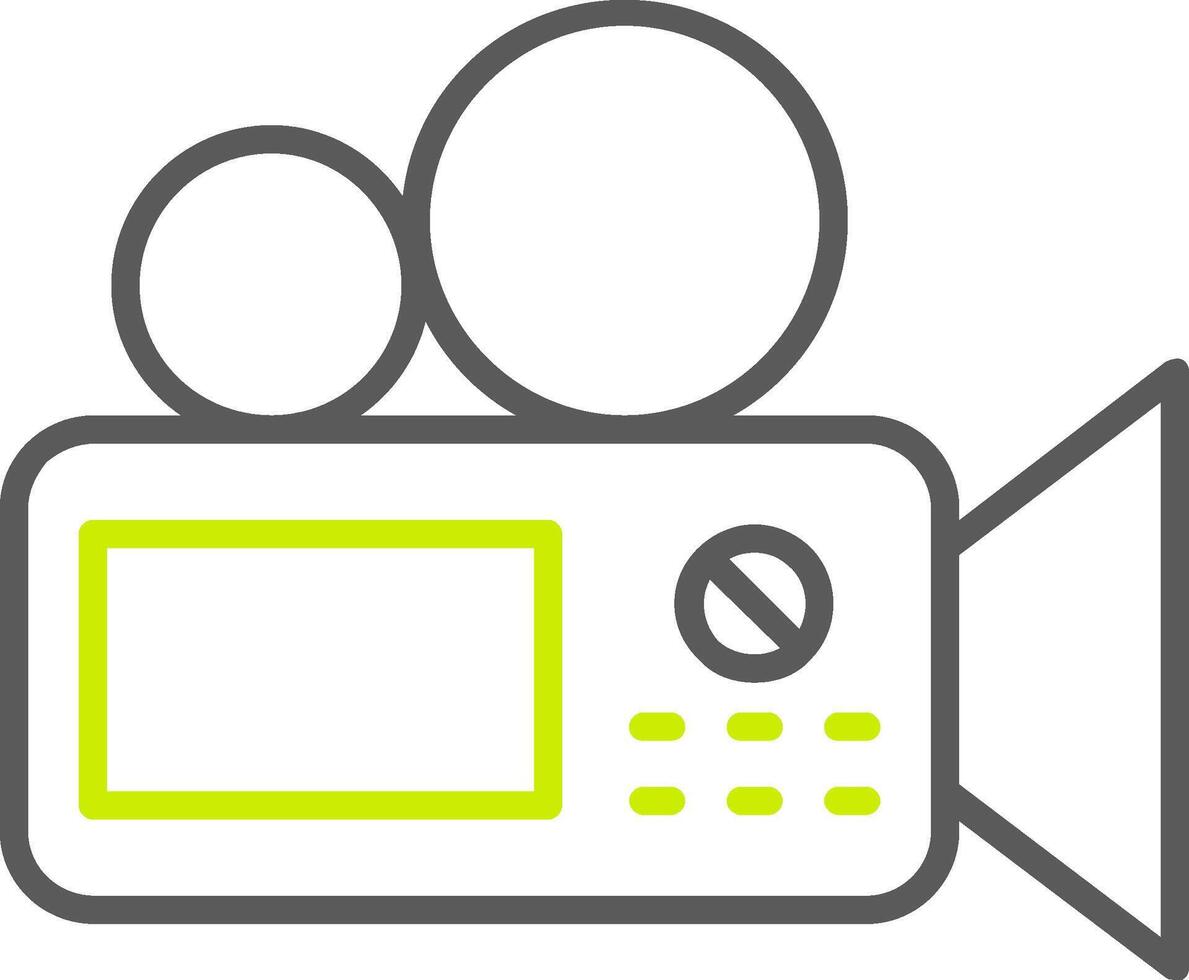 Camera Line Two Color Icon vector