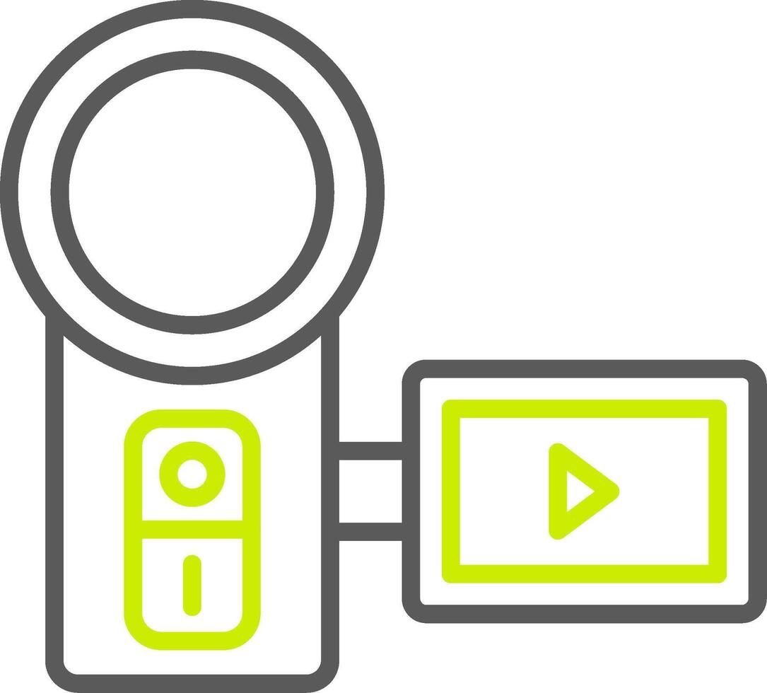 Camera Line Two Color Icon vector