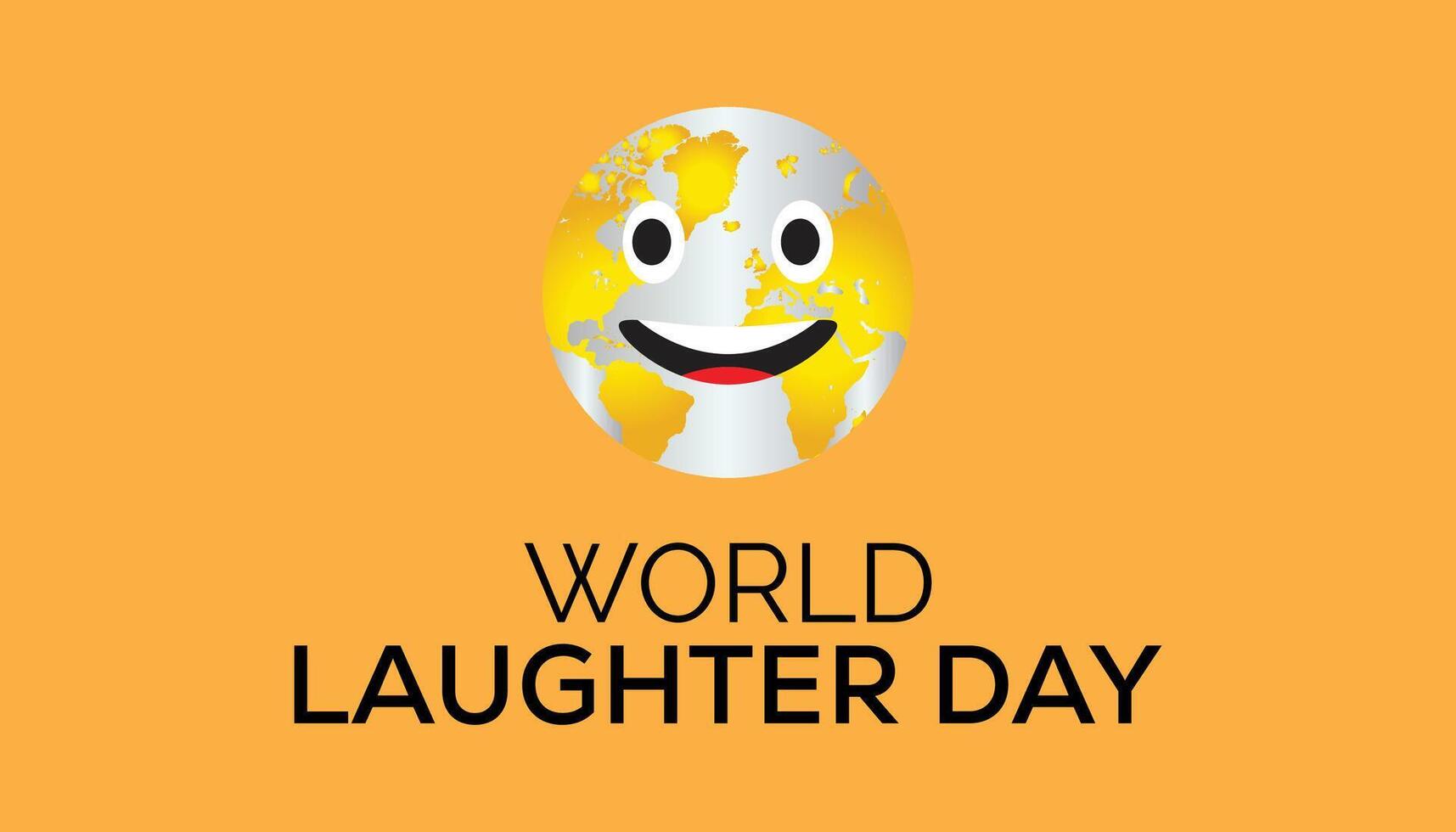 World Laughter Day observed every year in May. Template for background, banner, card, poster with text inscription. vector