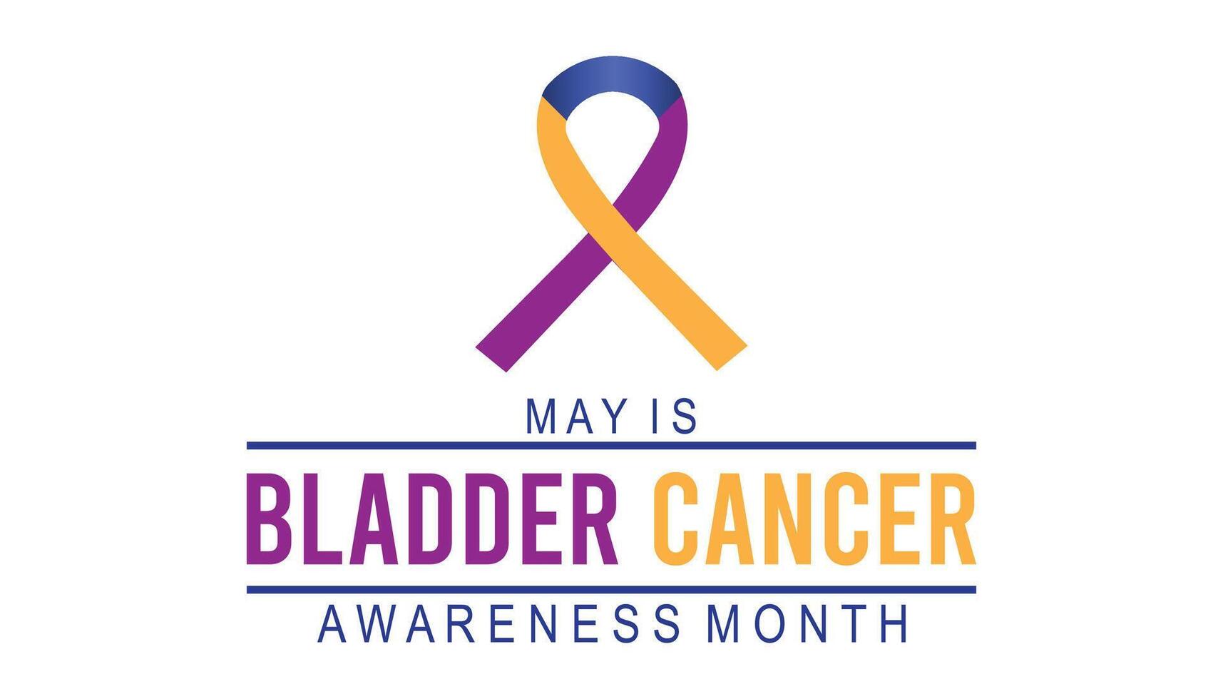 Bladder Cancer Awareness Month observed every year in May. Template for background, banner, card, poster with text inscription. vector