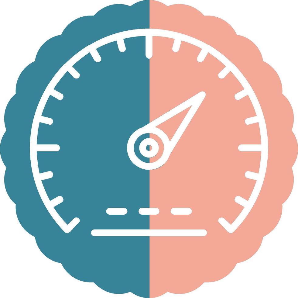 Pressure Gauge Glyph Two Color Icon vector