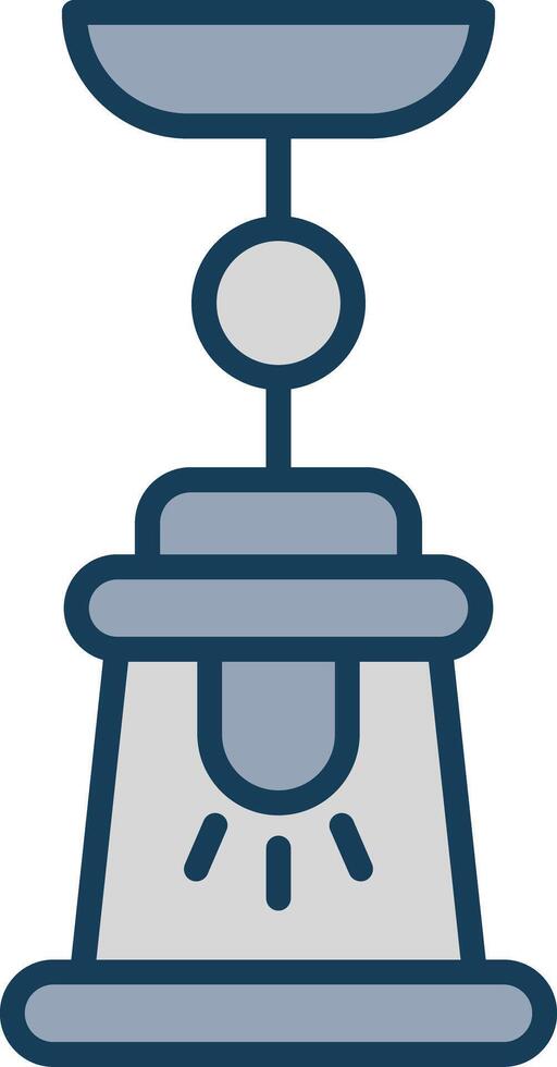 Lamp Line Filled Grey Icon vector