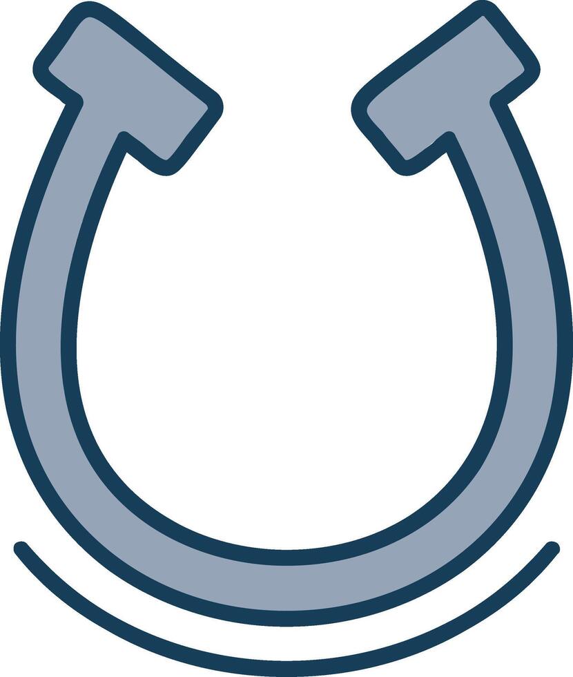 Horseshoe Line Filled Grey Icon vector