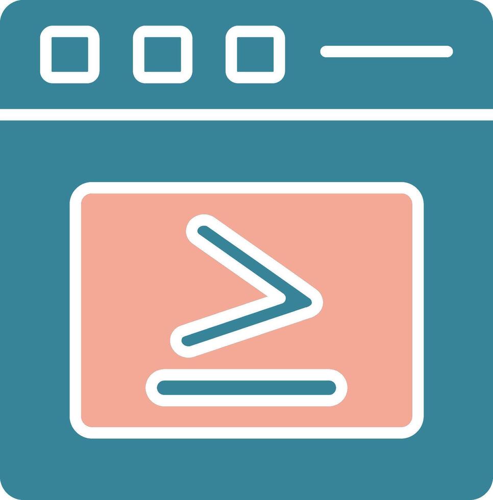 Greater Than Glyph Two Color Icon vector
