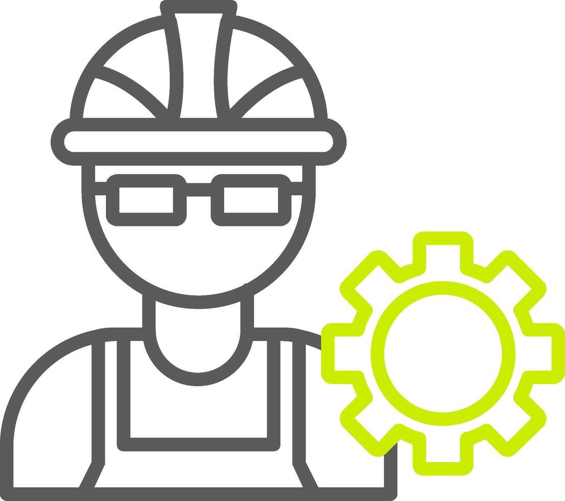 Engineer Line Two Color Icon vector