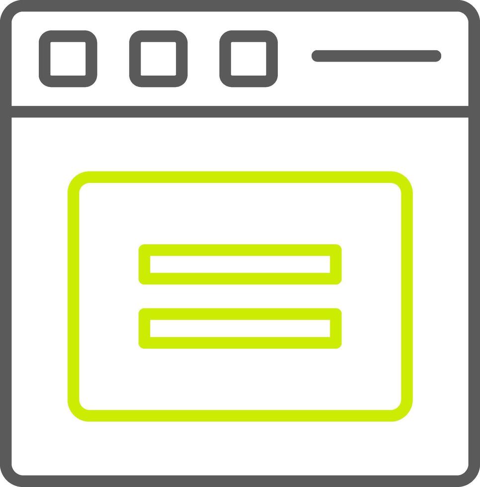 Equal Line Two Color Icon vector