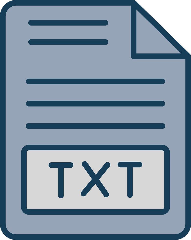 Text File Line Filled Grey Icon vector