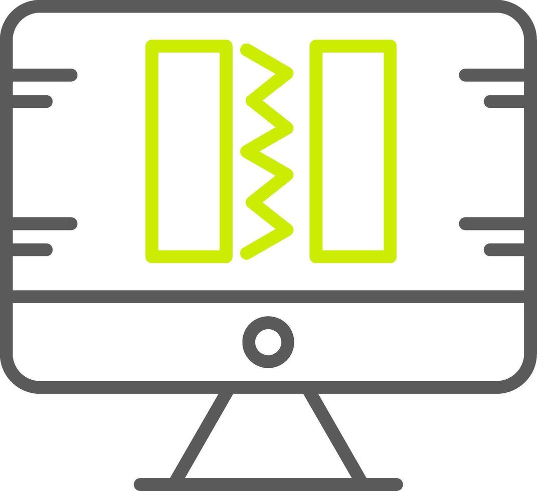 Broken Code Line Two Color Icon vector