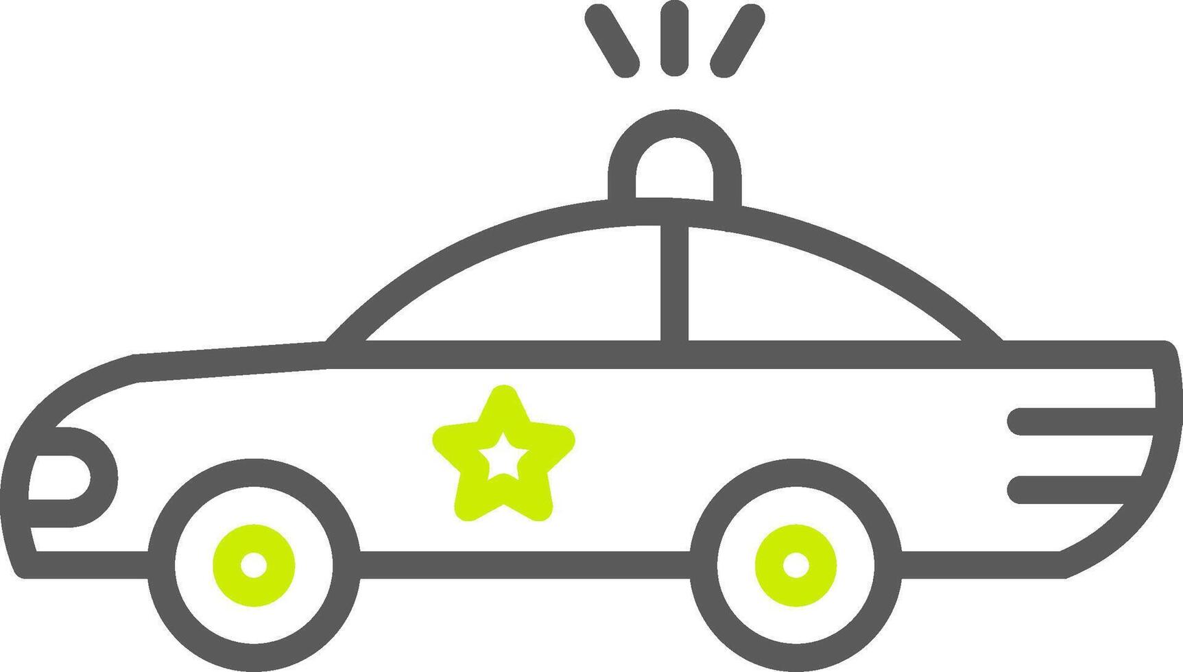 Police Car Line Two Color Icon vector