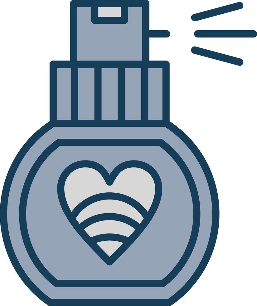 Perfume Line Filled Grey Icon vector