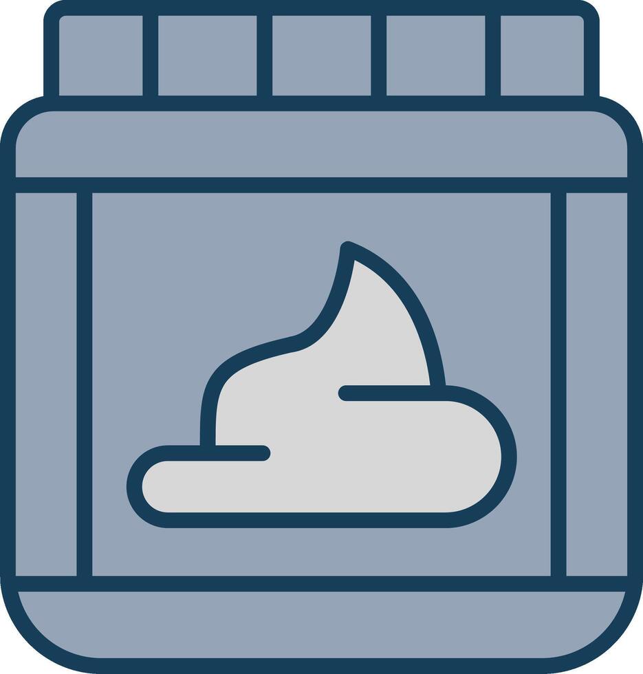 Gel Line Filled Grey Icon vector
