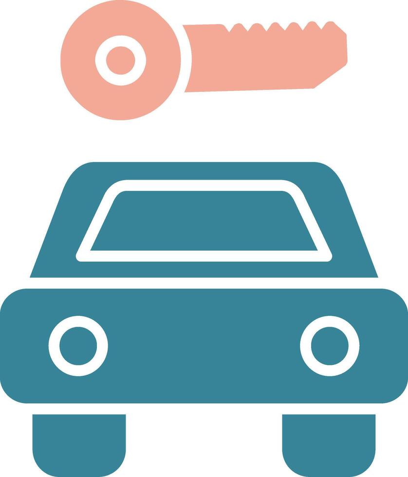 Car Rental Glyph Two Color Icon vector