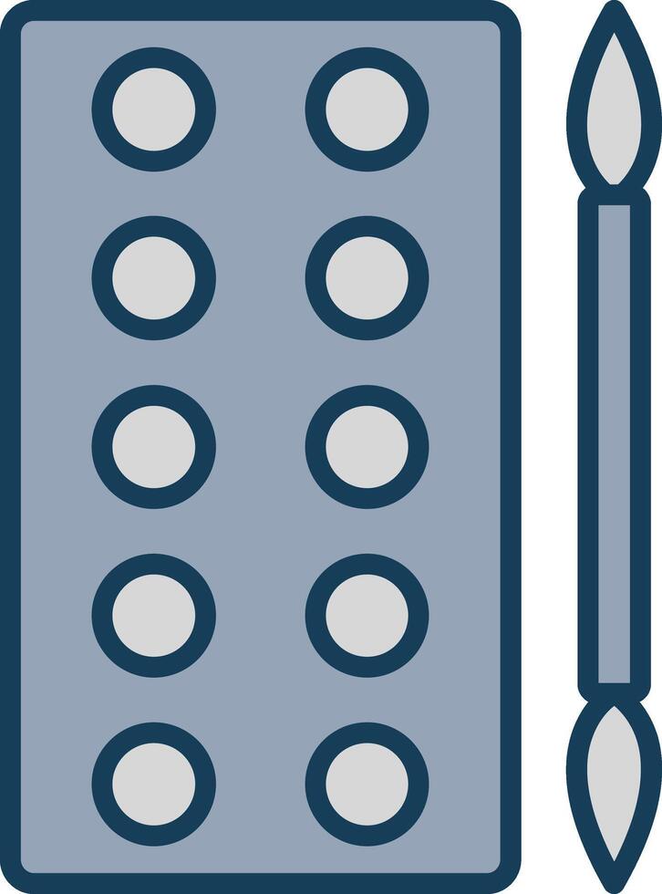 Eyeshadow Line Filled Grey Icon vector