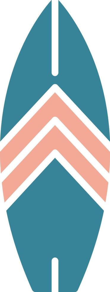 Surf Board Glyph Two Color Icon vector