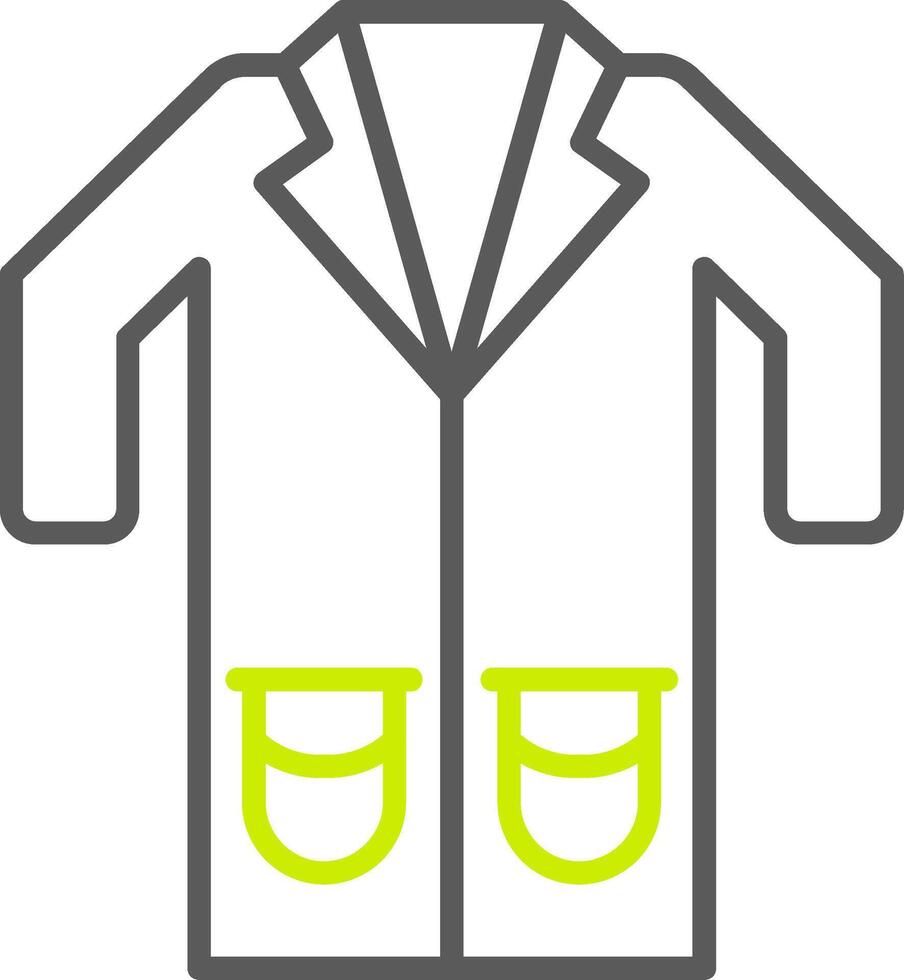 Lab Coat Line Two Color Icon vector