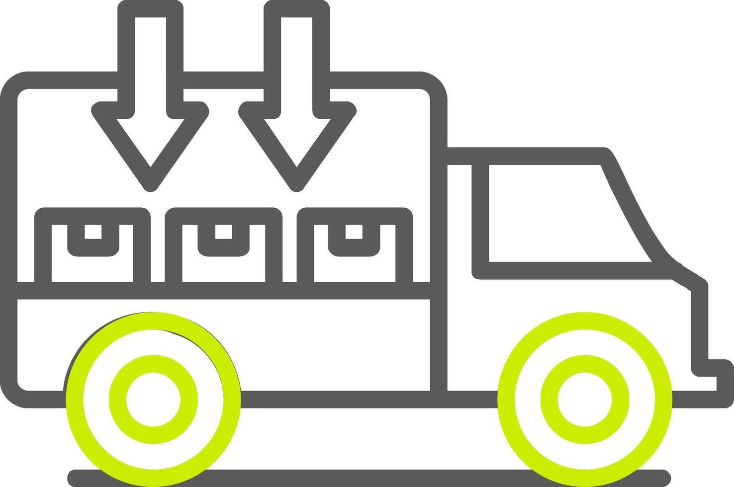 Courier And Outsourcing Line Two Color Icon vector