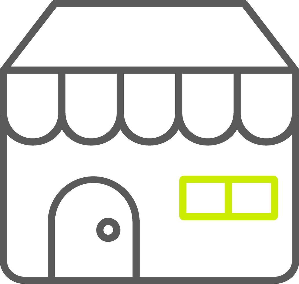 Market Place Line Two Color Icon vector