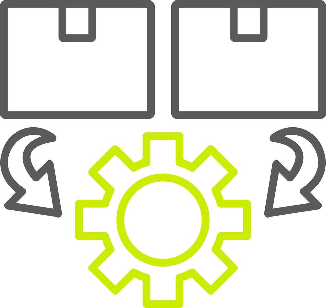 Order Processing Line Two Color Icon vector