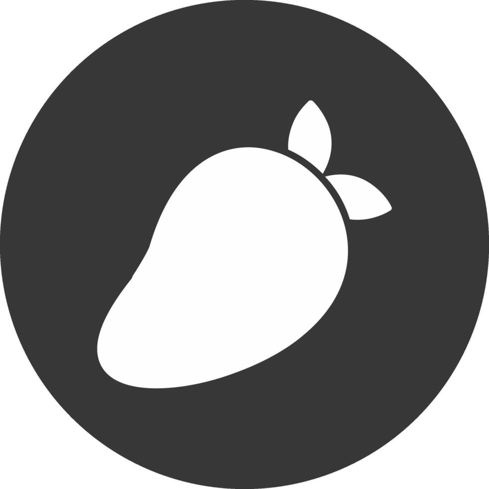 Mango Glyph Inverted Icon vector