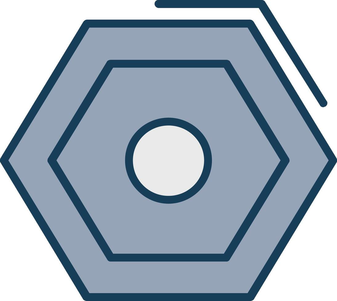 Nut Line Filled Grey Icon vector