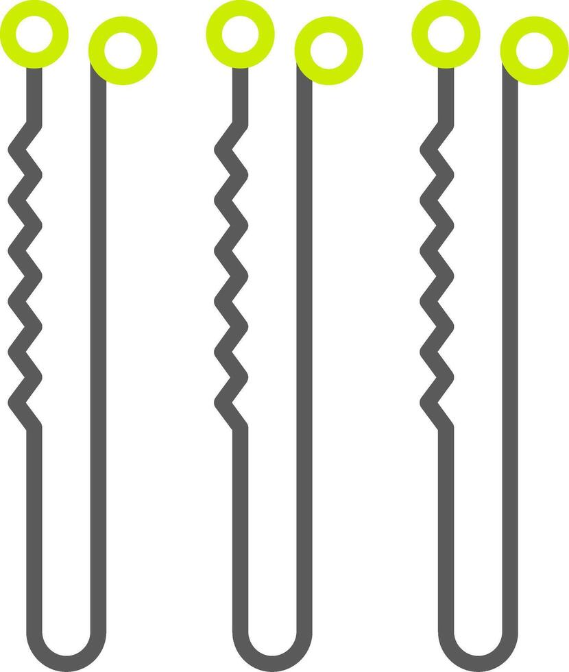 Bobby Pin Line Two Color Icon vector