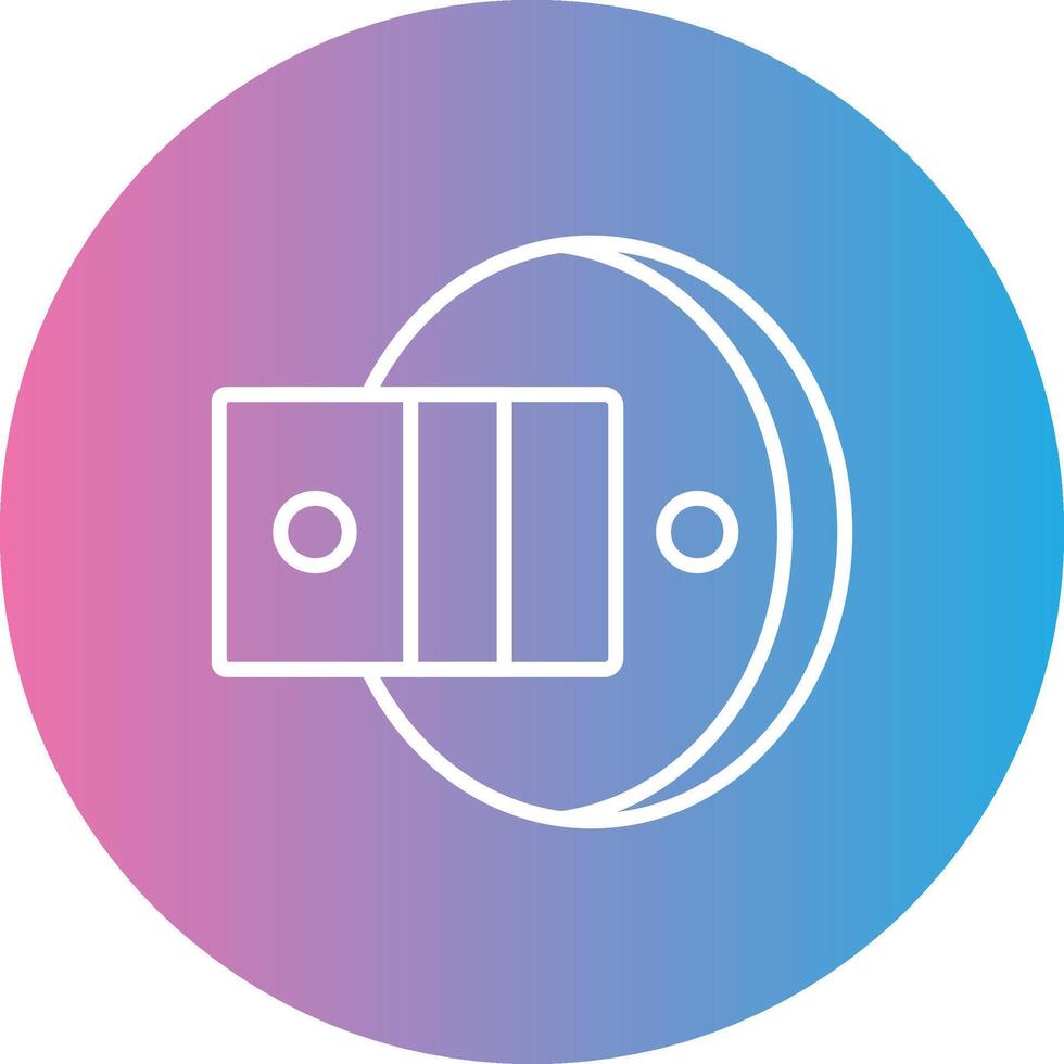 Doorstop Line Gradient Circle Icon vector