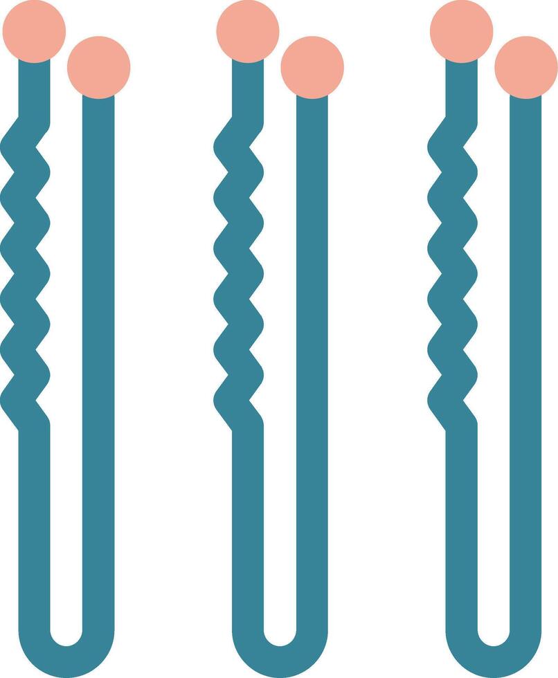 Bobby Pin Glyph Two Color Icon vector