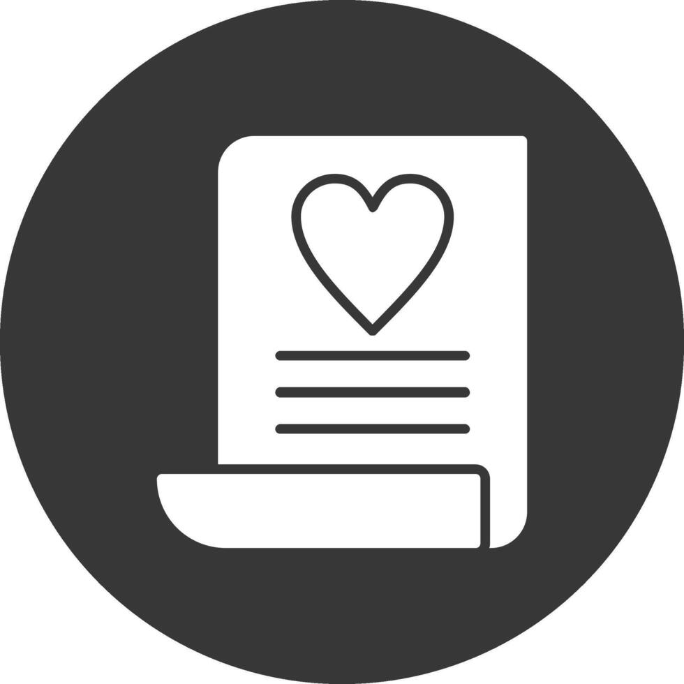 Wish List Glyph Inverted Icon vector