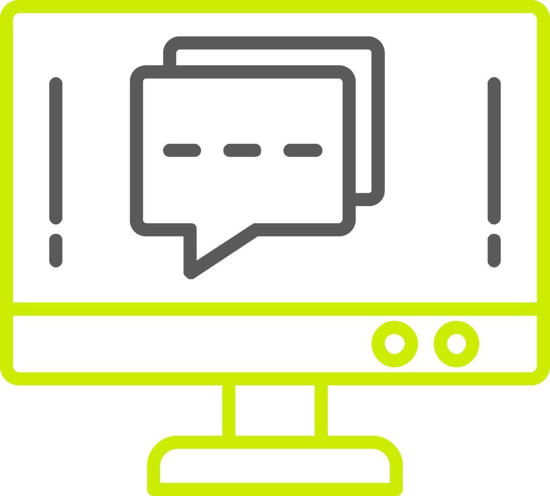 Info Chat Line Two Color Icon vector