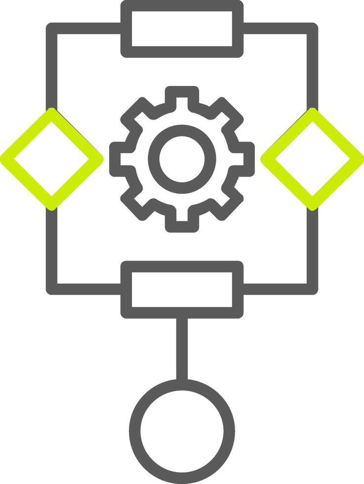 Algorithm Line Two Color Icon vector