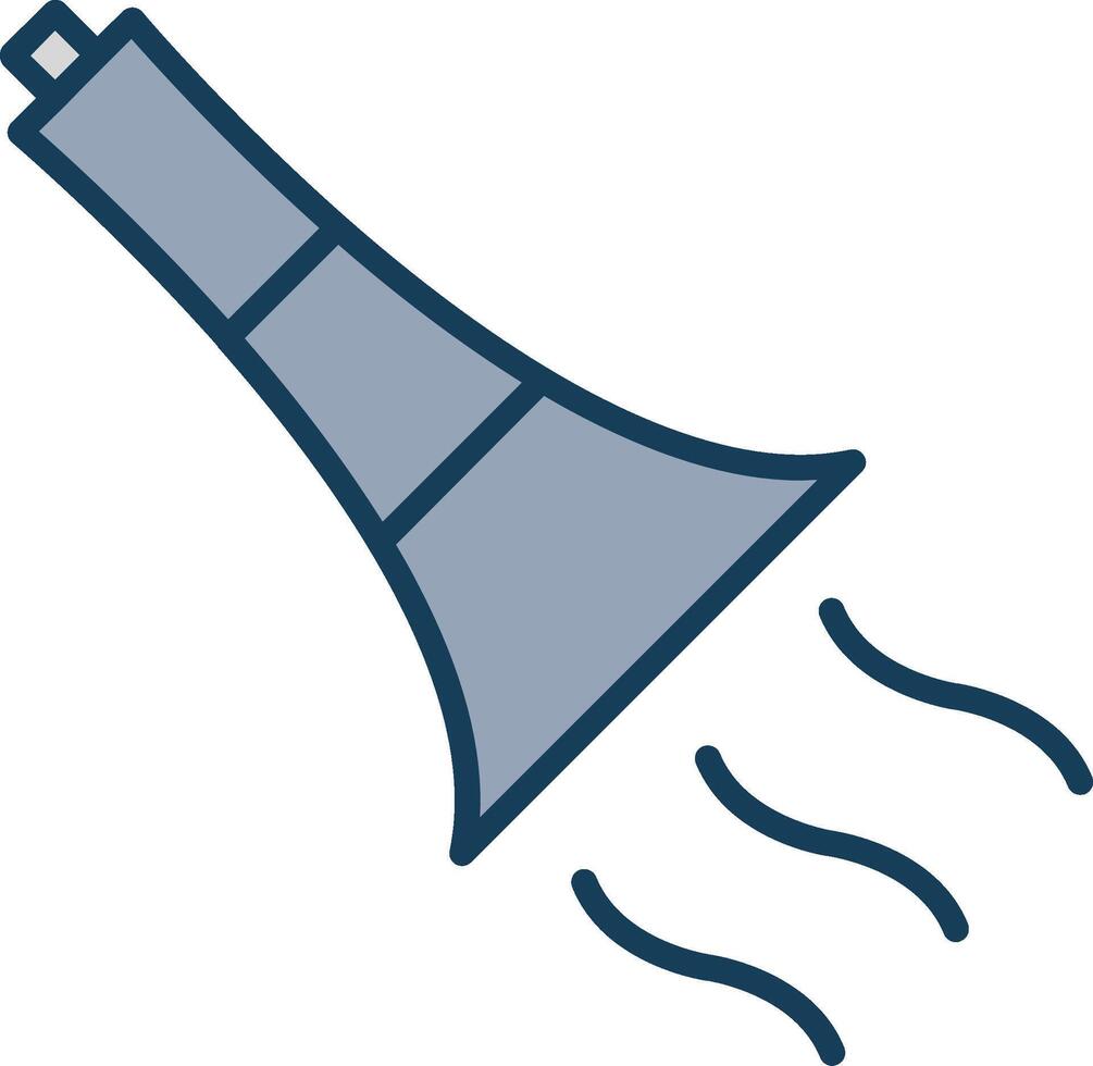 Trumpet Line Filled Grey Icon vector