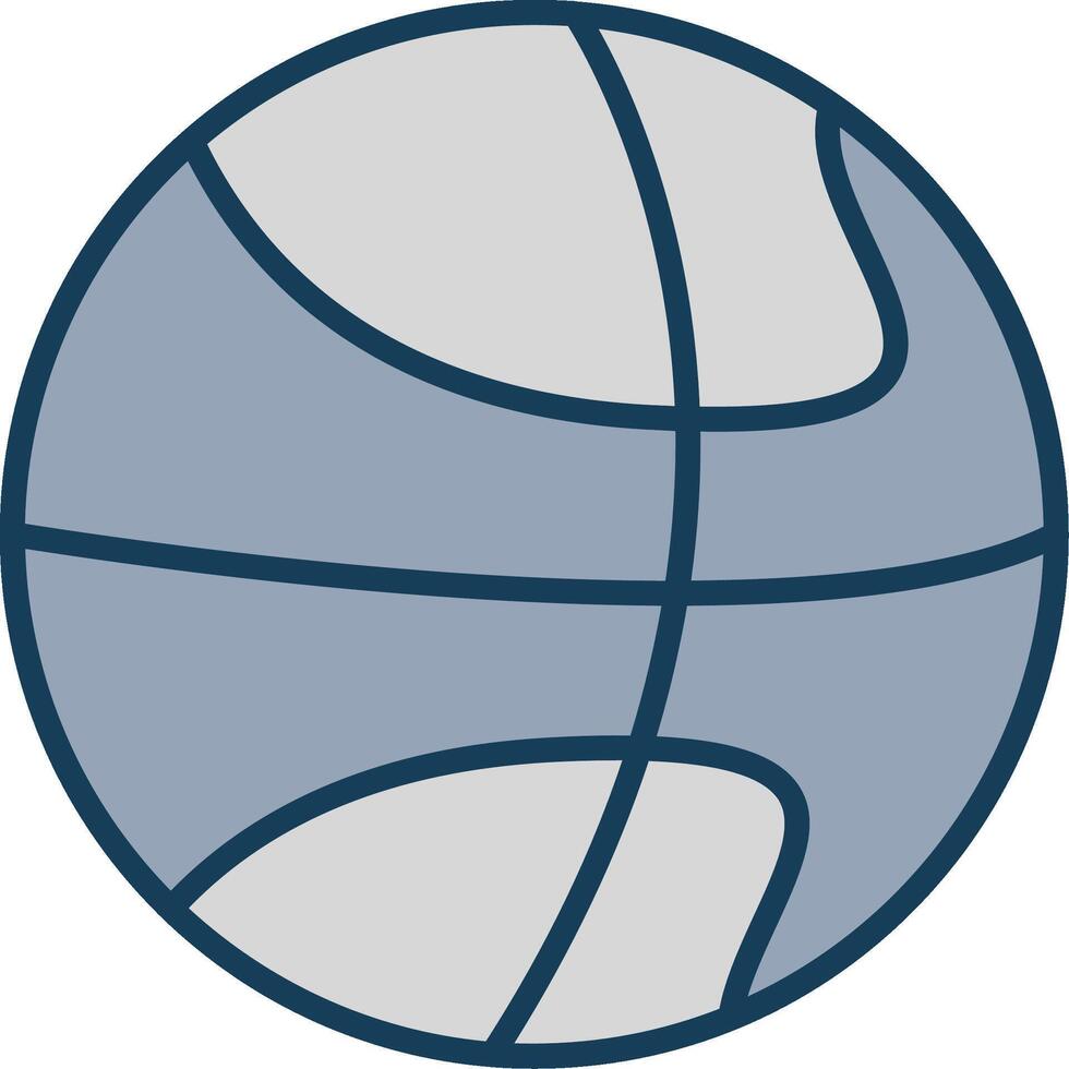 Basketball Line Filled Grey Icon vector